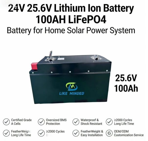 25.6V 104Ah Deep Cycle Battery